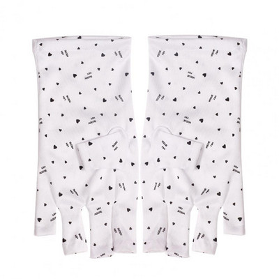 Anti-UV pirštinės, poliesterio pluošto nagų lempos pirštinės, lengvos, apsaugančios rankas, puikios odos priežiūros gelio nagų lempos pirštinės su UV apsauga