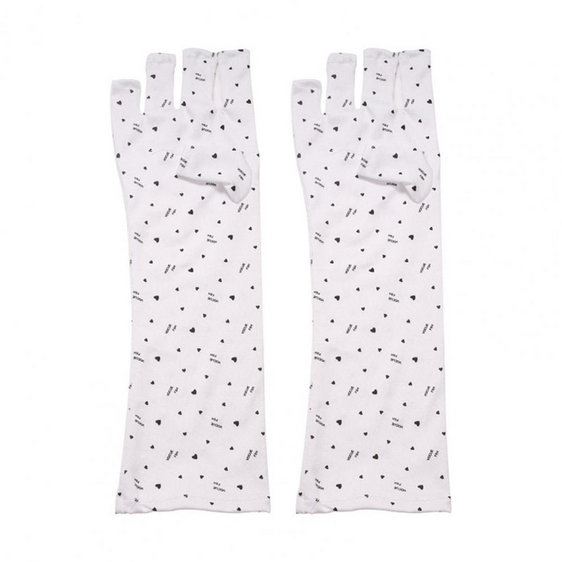 Anti-UV pirštinės, poliesterio pluošto nagų lempos pirštinės, lengvos, apsaugančios rankas, puikios odos priežiūros gelio nagų lempos pirštinės su UV apsauga