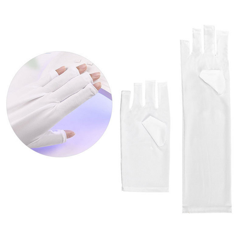 1 pora Anti UV spinduliuotės apsaugos pirštinės UV apsauga pirštinės Nail Art gelis Anti UV pirštinės UV LED lempos nagų džiovintuvas šviesos įrankis