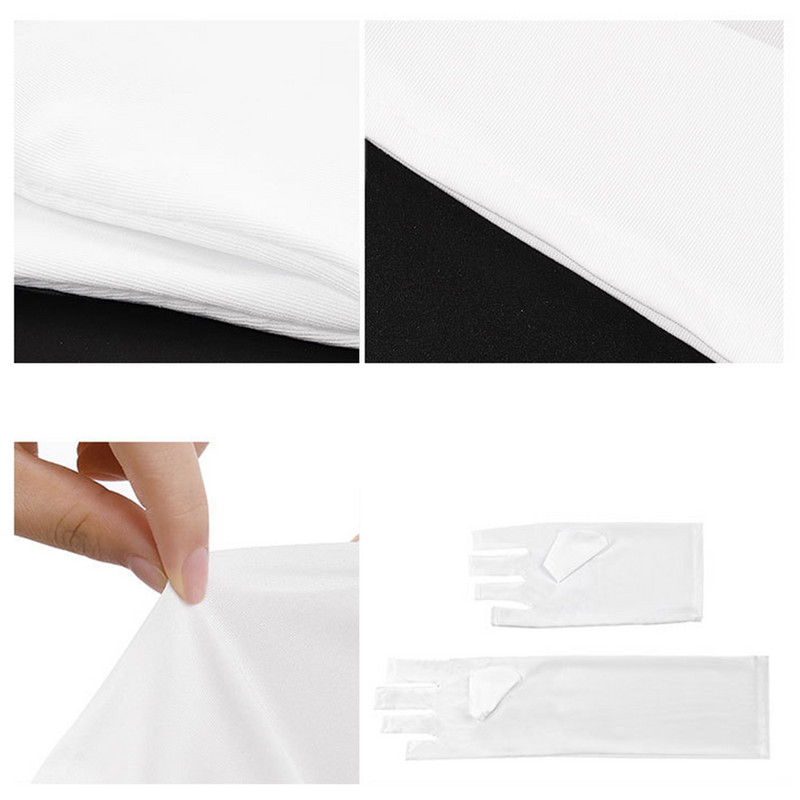 1 pora Anti UV spinduliuotės apsaugos pirštinės UV apsauga pirštinės Nail Art gelis Anti UV pirštinės UV LED lempos nagų džiovintuvas šviesos įrankis