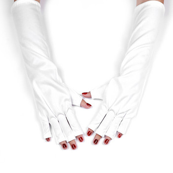 1 чифт ръкавици за защита от ултравиолетови лъчи Ръкавици без пръсти против ултравиолетови лъчи Защитете ръцете от LED UV гел Лампа за сушене на лак за маникюр Инструмент за нокти