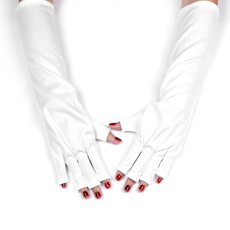 1 par UV zaštitnih rukavica Anti UV rukavica bez prstiju Štiti ruke od LED UV gela za sušenje laka za nokte Alat za manikuru