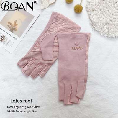 BQAN 2 τμχ Αντι UV Γάντια νυχιών UV Gel Shield Γάντι Μανικιούρ χωρίς δάχτυλα Εργαλεία νυχιών τέχνης Λάμπα LED Νύχια Στεγνωτήριο Ακτινοβολία Χεριού