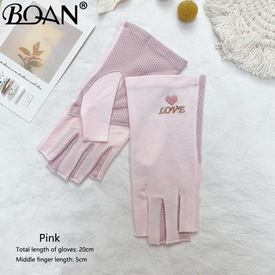 BQAN 2 τμχ Αντι UV Γάντια νυχιών UV Gel Shield Γάντι Μανικιούρ χωρίς δάχτυλα Εργαλεία νυχιών τέχνης Λάμπα LED Νύχια Στεγνωτήριο Ακτινοβολία Χεριού