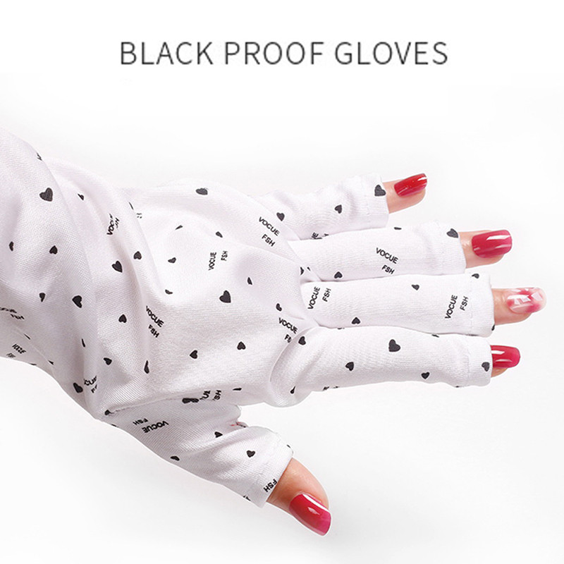 1 pereche de mănuși de protecție împotriva radiațiilor UV Lampă cu LED-uri Mănuși de protecție UV pentru unghii pentru uscător de unghii cu gel pentru unghii.