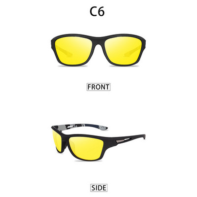 Jaunas Outdoor Sport Vīriešu Polarizētas Saulesbrilles Vīriešu Braukšanas Aizsargi Vintage Riteņbraukšanas Saulesbrilles Nakts redzamības Brilles Vīriešiem UV400