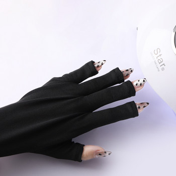 2 τμχ Anti Uv Rays Protect Gloves 9 Colors Nail Gloves Led Lamp Nail Uv Protection Radiation Proof Glove Manicure Nail Art Tools