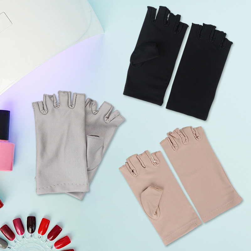 Mănuși pentru scut UV Gel pentru manichiură Mănuși Anti UV Mănuși fără degete Protejează mâinile de lumina UV Lampă pentru uscător de manichiură