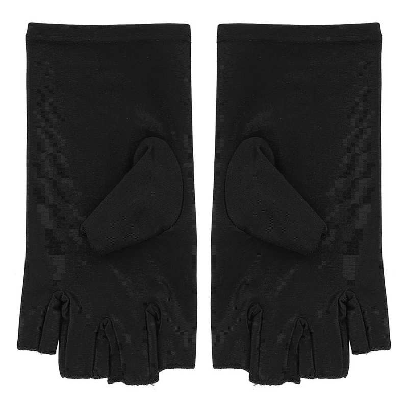 Mănuși profesionale din bumbac din fibră anti UV Nail Art Mănuși cu scut UV Mănuși pentru manichiură Instrumente pentru unghii