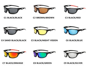 2022 Нови поляризирани слънчеви очила Мъжки маркови дизайнерски квадратни спортни слънчеви очила за мъже Шофиране Риболов Очила с черна рамка UV400