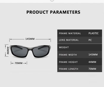 2022 Νέα Polarized ανδρικά γυαλιά ηλίου επώνυμα σχεδιαστής Τετράγωνα αθλητικά γυαλιά ηλίου για άντρες Οδήγηση Ψάρεμα Μαύρο σκελετό γυαλιά UV400