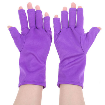 1 Ζεύγος 25/40cm Προστασία με λάμπα UV Light Gel Polish Tips Γάντια νυχιών Εργαλείο Nail Art Αντι-υπεριώδη Γάντια ανοιχτής μύτης
