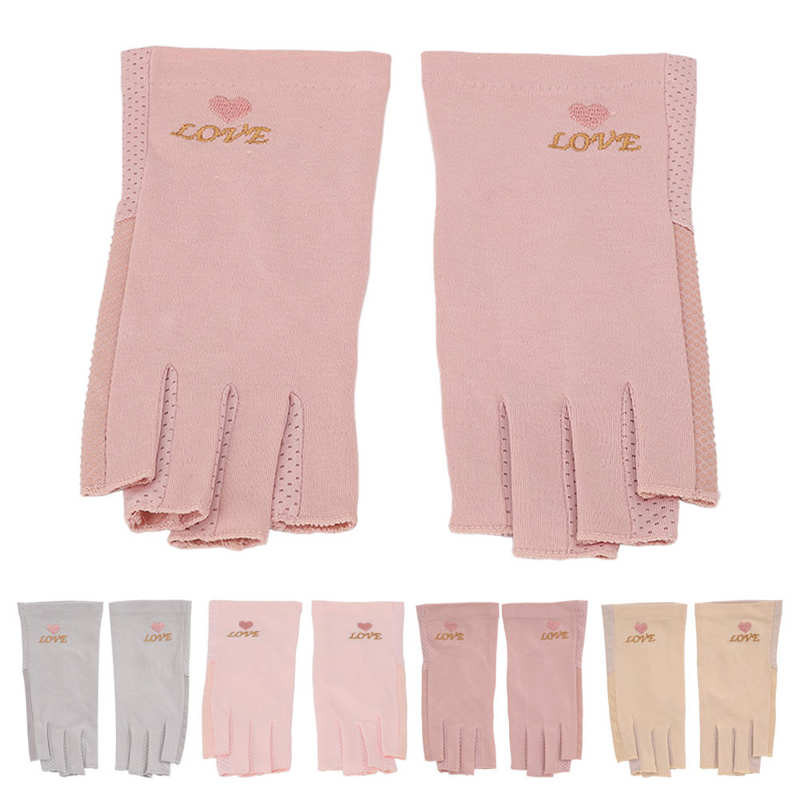 Ηλεκτρική σκούπα μανικιούρ Γάντια μανικιούρ Προστασία από υπεριώδη ακτινοβολία ελαστικά αναπνέουσα ίνα χωρίς δάχτυλα Βαμβακερή λάμπα νυχιών Γάντια για το σπίτι