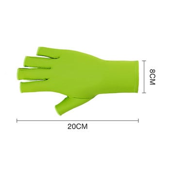 2 τεμ./Σετ γάντια προστασίας από υπεριώδη ακτινοβολία για νύχια Λάμπα Led Πολύχρωμο μαλακό κατά της υπεριώδους ακτινοβολίας εξοπλισμός νυχιών τέχνη Γάντια Εργαλεία μανικιούρ Σχέδιο