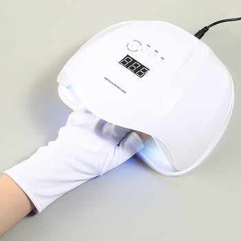 Ένα ζευγάρι λάμπα LED Anti UV Γάντια Nail Art Gel Anti UV Long Glove Nail Drery Light Προστασία από την ακτινοβολία Μαλακό εργαλείο προστασίας χεριών