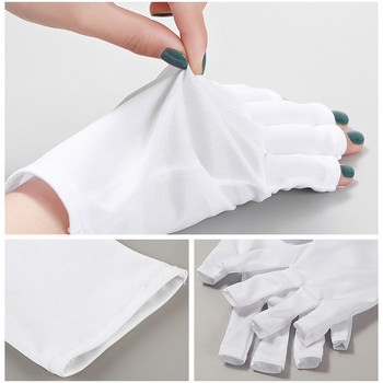 Чифт ръкавици против UV LED лампа Nail Art Gel Anti UV дълга ръкавица Сушилня за нокти Светлинна радиационна защита Защита на ръцете Мек инструмент