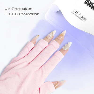 Nail Art Glove UV-kaitsekinnas UV-kiirgusevastane kaitsekinnas Nail Art Geel-kaitsevahend UV-LED-lambi tööriist