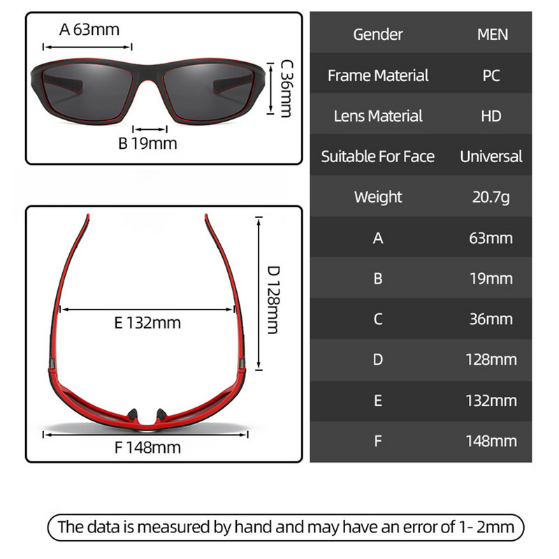 Jalgrattasõidu päikeseprillid Polariseeritud juhi päikeseprillid Välisautode Öövaatlusprillid Autosõiduks Prillid Naistele Meestele UV400 Päikeseprillid