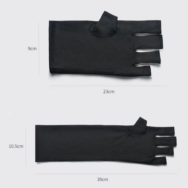 1 pereche Mănuși de protecție împotriva razelor Uv Mănuși pentru unghii Lampă cu LED Protecție Uv pentru unghii Mănuși rezistente la radiații Manichiură Instrumente pentru arta unghiilor