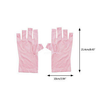 Анти-UV ръкавици за LED лампа за нокти Светлина Сушилня за нокти Защита на ръцете Салони Използвайте шофиране Ръкавици без пръсти за жени Анти-UV Dropship