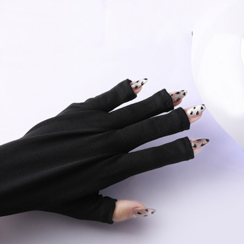 Ръкавица за нокти LED лампа за нокти UV защитна черна ръкавица, устойчива на радиация Инструмент за ноктопластика