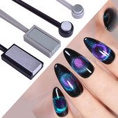 1gab Cat Eyes Magnet Nail Art Stick 9D Strong Effect Line Strip apaļa Magnētiska nagu želejas lakas manikīram nagu instrumenti NL035