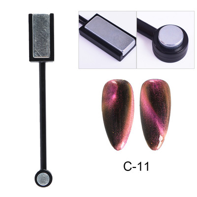 1gab Cat Eyes Magnet Nail Art Stick 9D Strong Effect Line Strip apaļa Magnētiska nagu želejas lakas manikīram nagu instrumenti NL035