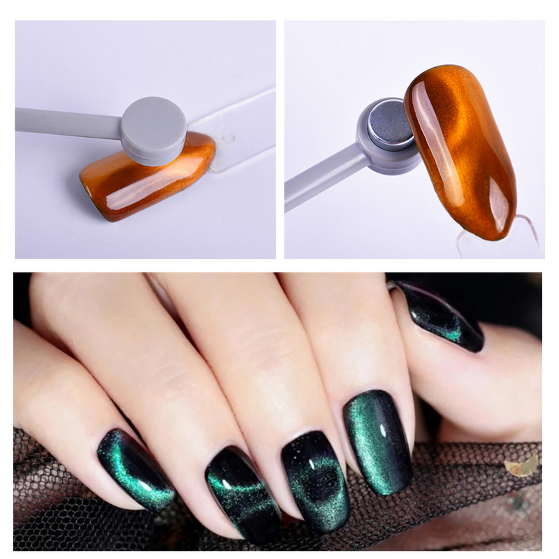 1vnt Cat Eyes Magnet Nail Art Stick 9D Strong Effect Linijinė juostelė apvali magnetinė nagų gelinio lakavimo manikiūro nagų įrankiams NL035