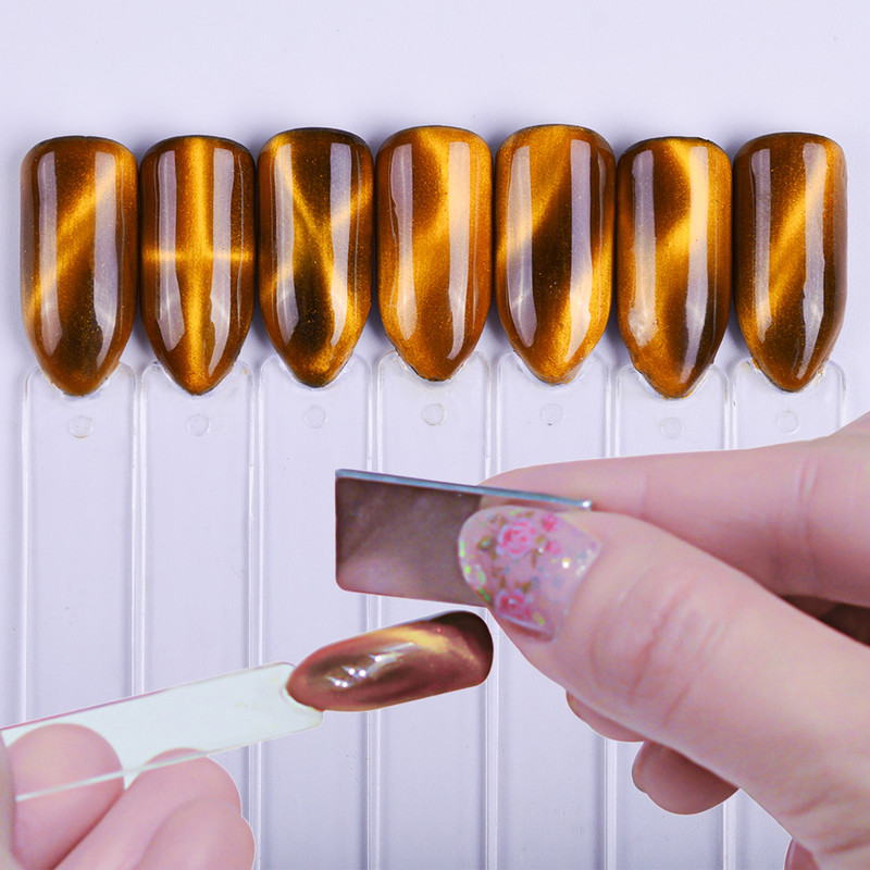 1vnt Cat Eyes Magnet Nail Art Stick 9D Strong Effect Linijinė juostelė apvali magnetinė nagų gelinio lakavimo manikiūro nagų įrankiams NL035