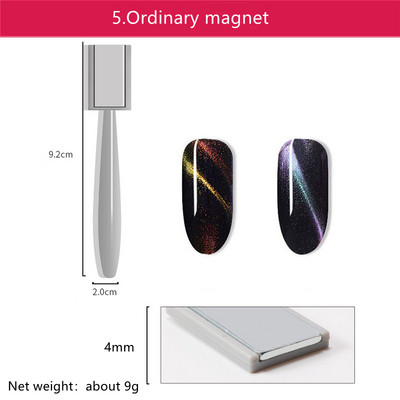 Alati za nokte Mačje oko Magnetski štapić Dvostruka glava Snažan magnet pogodan za mačje oko gel poliranje 3D dizajn Nail Art dekoracija