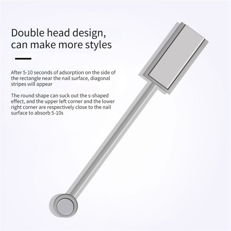 Alati za nokte Mačje oko Magnetski štapić Dvostruka glava Snažan magnet pogodan za mačje oko gel poliranje 3D dizajn Nail Art dekoracija