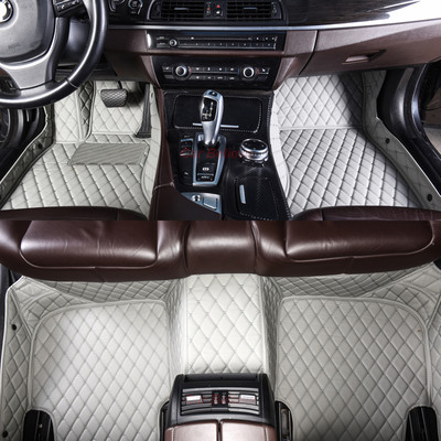 Leather Car Floor Mats For Mitsubishi Eclipse Cross 2018 2019 2020 Tapetes Para Carro Alfombrillas Coche Accessories Carpet Rug
