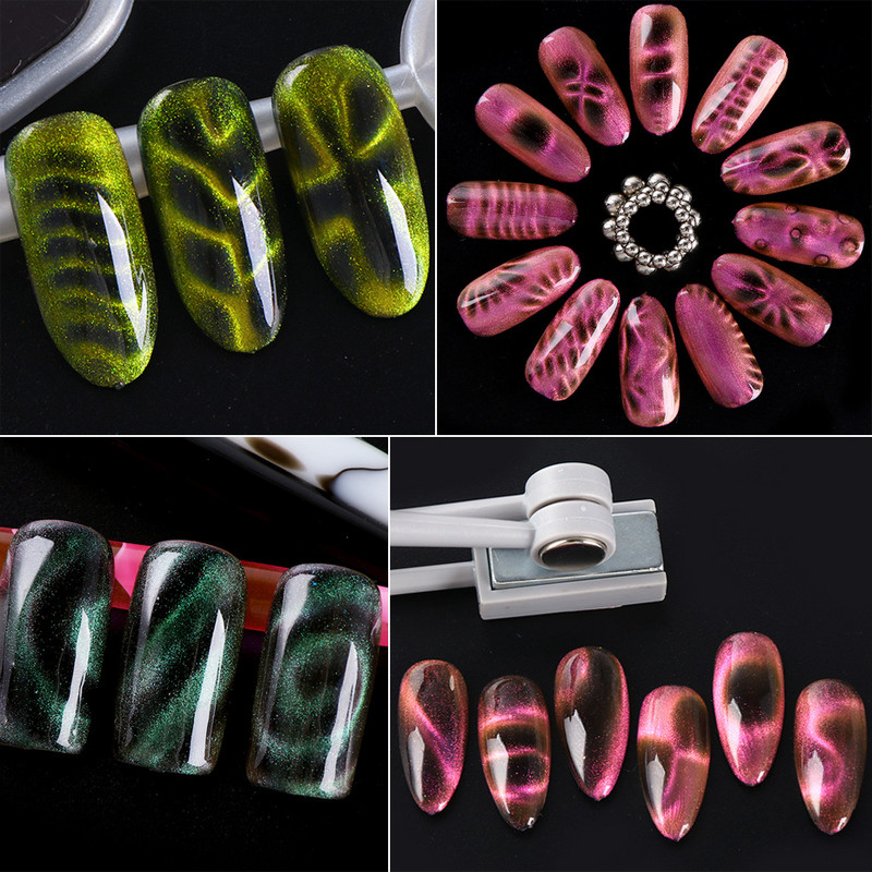 Višenamjenski alati za uljepšavanje noktiju Mačje oko Magnetna traka Jaki magnetski uzorak Višestruko modeliranje Mačje oko noktiju Uljno ljepilo