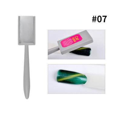 Магнитна пръчка за рисуване на нокти Cat Magnetic Effect Силна магнитна дъска Лазерни цветни гел дизайни за полиране на гел Nail Art Decor