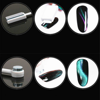 Νέο Δικέφαλο Μαγνήτη Νυχιών Stick Cat Eyes Gel Magnet για Βερνίκι νυχιών 3D Line Strip Strong Magnetic Pen Tool