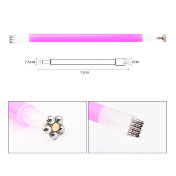 Νέο Δικέφαλο Μαγνήτη Νυχιών Stick Cat Eyes Gel Magnet για Βερνίκι νυχιών 3D Line Strip Strong Magnetic Pen Tool