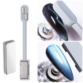 Instrumente noi pentru magnet pentru ochi de pisică, cu un singur cap dublu, cu gel pentru ochi de pisică, stick cu linie curbată, bandă, modele 3D pentru decorarea unghiilor cu gel de poloneză