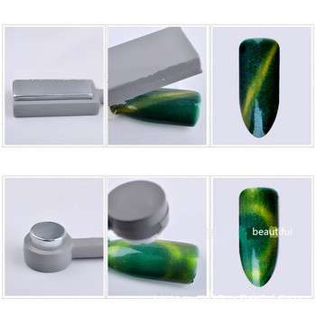 Двуглава силна магнитна химикалка Инструменти за ноктопластика Магнитна пръчка 9D Cat Magnetic за нокти Гел лак Ефект на лента