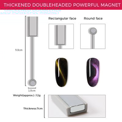 Magnetski štapić za nokte Nail Art Cat Eye Štap za gel za poliranje Magnet Alat Zakrivljene linije Trakasti ukrasi Višestruka olovka s dvostrukim krajevima