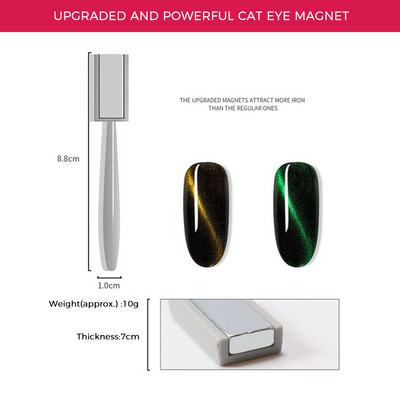 Magnetski štapić za nokte Nail Art Cat Eye Štap za gel za poliranje Magnet Alat Zakrivljene linije Trakasti ukrasi Višestruka olovka s dvostrukim krajevima