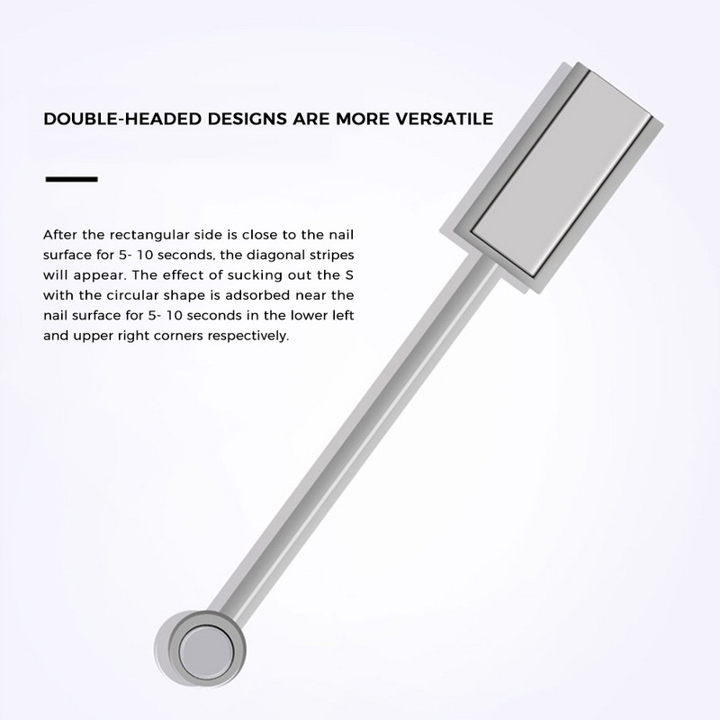 Magnetski štapić za nokte Nail Art Cat Eye Štap za gel za poliranje Magnet Alat Zakrivljene linije Trakasti ukrasi Višestruka olovka s dvostrukim krajevima