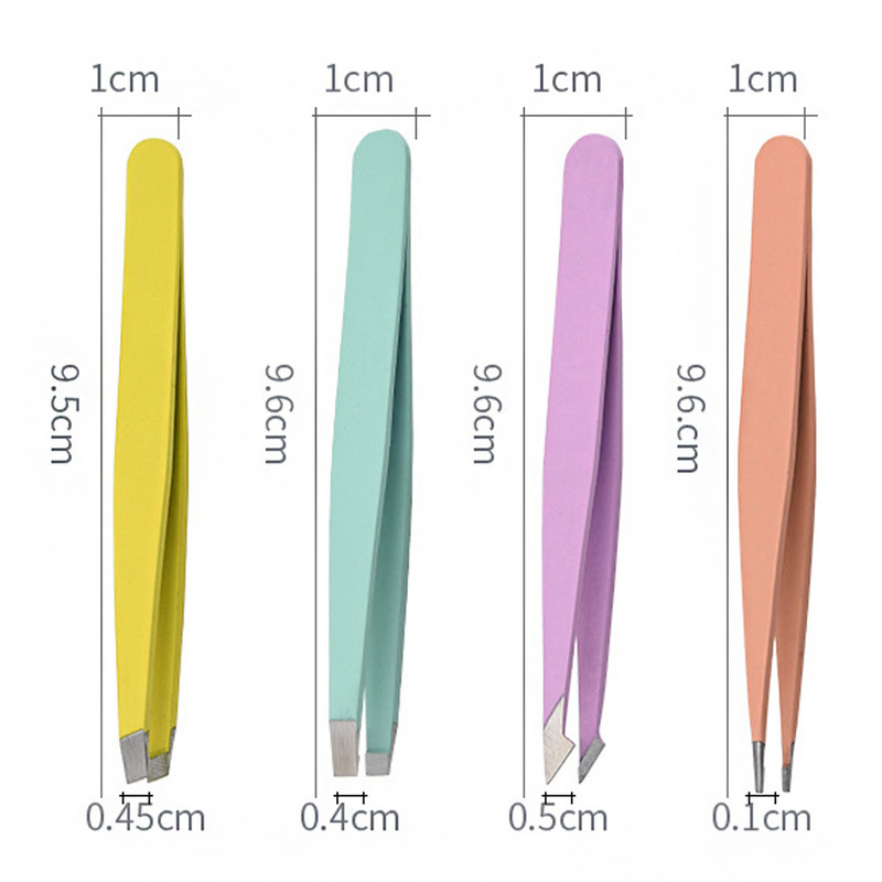 Dispozitiv de tuns sprâncene Pensete pentru îndepărtarea părului Pensetă pentru sprâncene din oțel inoxidabil Pensetă pentru sprâncene înclinată și cu vârf pentru față Machiaj inofensiv Instrument de frumusețe