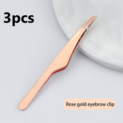 3/5 KOM Pinceta za obrve Alat za šminkanje Uvijači za obrve od nehrđajućeg čelika Trepavice Naljepnice za dvostruke kapke Kosa usta Alati za uljepšavanje