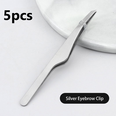 3/5 KOM Pinceta za obrve Alat za šminkanje Uvijači za obrve od nehrđajućeg čelika Trepavice Naljepnice za dvostruke kapke Kosa usta Alati za uljepšavanje