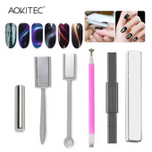 Aokitec magnet za mačje oko gel lak s dvostrukom glavom mačje oko gel magnet štap magnetski alati za uređenje noktiju