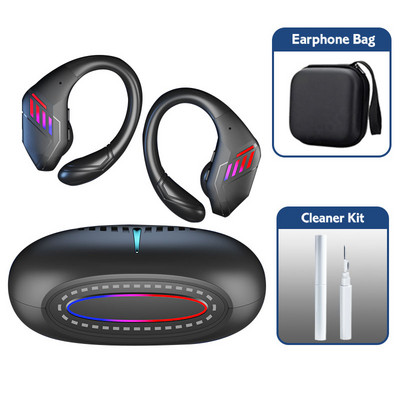 Căști Bluetooth GM5 True Wireless Căști sport TWS Căști rezistente la apă Afișaj LCD Power Display Căști de reducere a zgomotului cu microfon