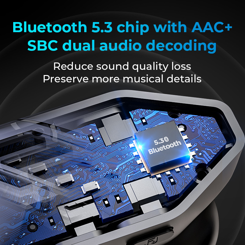 Căști Bluetooth GM5 True Wireless Căști sport TWS Căști rezistente la apă Afișaj LCD Power Display Căști de reducere a zgomotului cu microfon