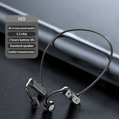 Ακουστικό Bluetooth K69 Bone Conduction Αδιάβροχο Αδιάβροχο True Wireless Air Conduction Ασύρματο αθλητικό ακουστικό