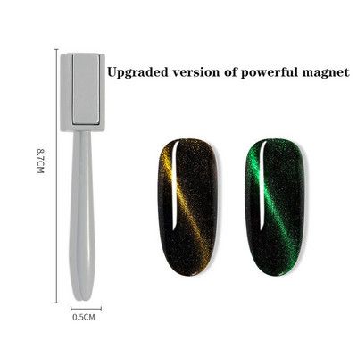 LEAMX Magnet Bar pentru unghii Pix cu magnet pentru ochi de pisică, potrivit pentru lustruirea lacului de unghii, stilou magnetic multifuncțional, instrumente profesionale pentru unghii