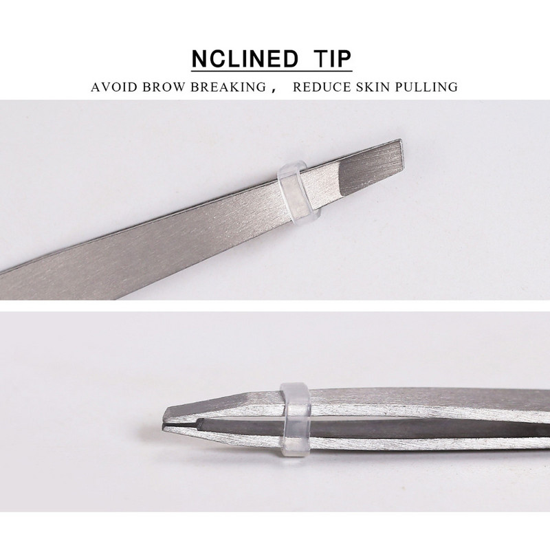 1 bucată pensetă pentru sprâncene din oțel inoxidabil cu perie pieptene clește extensie gene machiaj instrumente de frumusețe pensetă pentru sprâncene